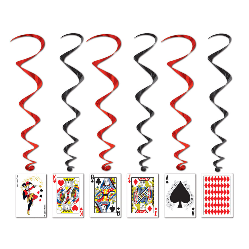 Playing Card Whirls 104cm 5pk - Party Savers