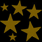 Glittered Foil Star Cutouts Assorted 6pk - Party Savers