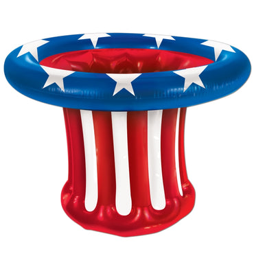 Inflatable Patriotic Hat Cooler 27inW x 18inH Each - Party Savers