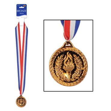 Bronze Medal With Ribbon 5cm - Party Savers