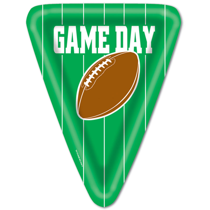 Game Day Football Plates 25cm 8pk - Party Savers