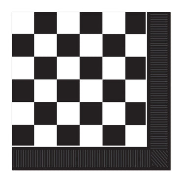 Checkered Luncheon Napkins 33cm 16pk - Party Savers