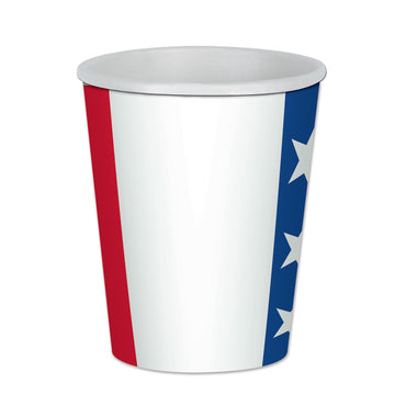 Patriotic Beverage Cups 266ml 8pk - Party Savers