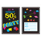 80's Invitations 8pk - Party Savers