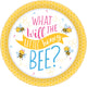 What Will It Bee? 10 Round Plates 26cm 8pk - Party Savers