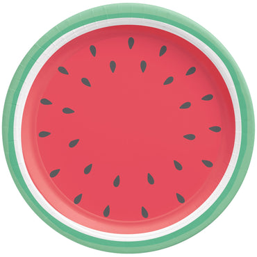 Tutti Frutti Summer Watermelon Paper Plates 26cm 8pk