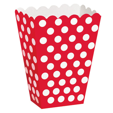 Red Dots Treat Boxes 8pk - Party Savers