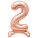 Rose Gold Number 2 Standing Air-Filled Foil Balloon 76.2cm Each