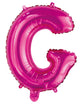 Letter G Bright Pink Foil Balloon 35cm - Party Savers