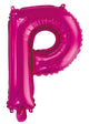 Letter P Bright Pink Foil Balloon 35cm - Party Savers