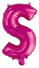 Letter S Bright Pink Foil Balloon 35cm - Party Savers