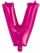 Letter V Bright Pink Foil Balloon 35cm - Party Savers
