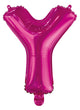 Letter Y Bright Pink Foil Balloon 35cm - Party Savers