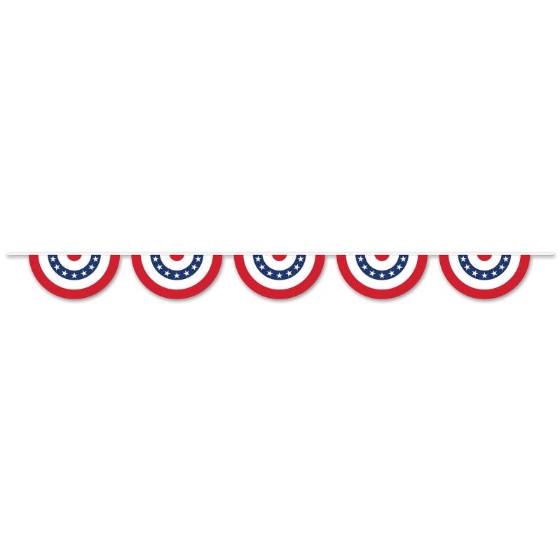 Patriotic Bunting Banner 11in x 12ft Each - Party Savers
