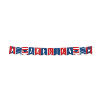 America Streamer 6in x 8ft Each - Party Savers