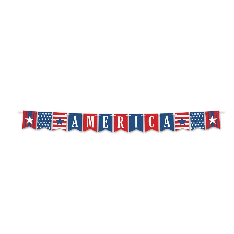 America Streamer 6in x 8ft Each - Party Savers