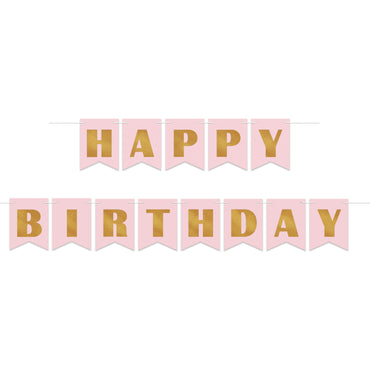 Foil Happy Birthday Streamer 3.66m - Party Savers
