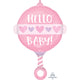 Standard Shape Baby Girl Rattle Hello Baby - Party Savers