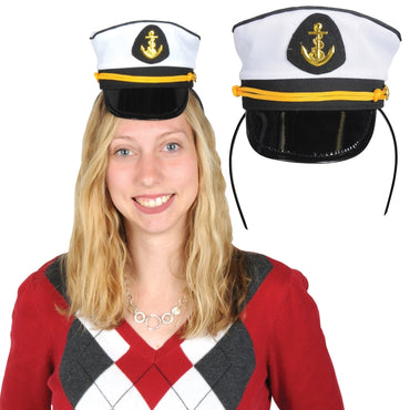 Yacht Captain's Cap Headband Each - Party Savers