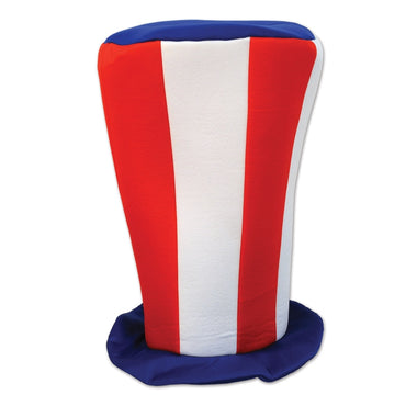 Patriotic Plush Tall Top Hat 16in Each - Party Savers