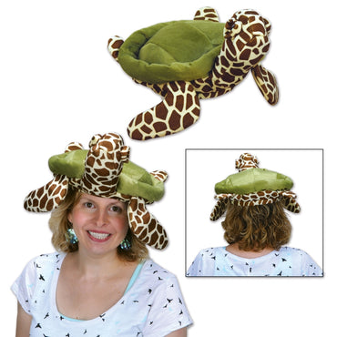 Plush Sea Turtle Hat Each - Party Savers