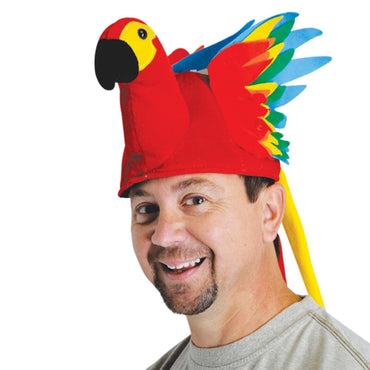 Plush Parrot Hat Each - Party Savers