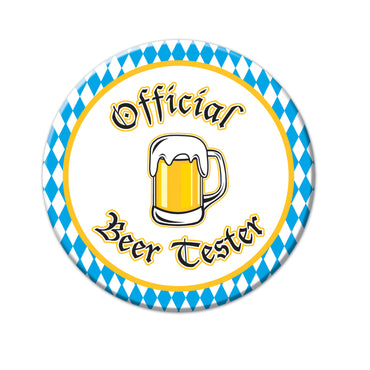 Official Beer Tester Button - Party Savers