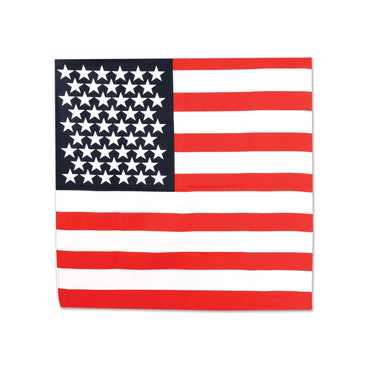 Patriotic Bandana 22in x 22in Each - Party Savers