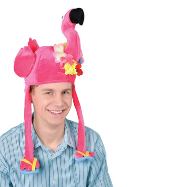 Plush Flamingo Hat Each - Party Savers
