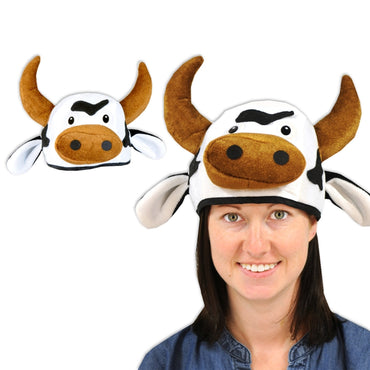 Plush Cow Head-Hat Each - Party Savers