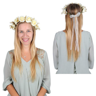 White Floral Crown - Party Savers