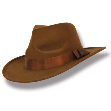 Brown Fabric Fedora hat Each