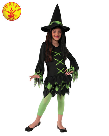 Girls Costume - Lime Witch - Party Savers