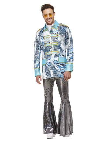 Mens Costume - White & Blue Carnival Jacket - Party Savers