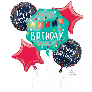 Happy Birthday Reason to Celebrate Balloon Bouquet 3pk - Party Savers
