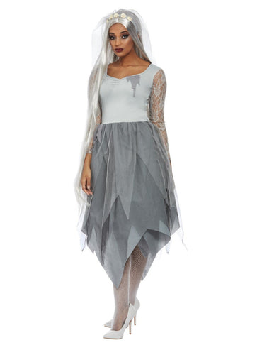 Women Costume - Grey Grave Yard Bride Costume