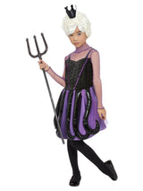 Girls Costume - Black Evil Sea Witch Costume