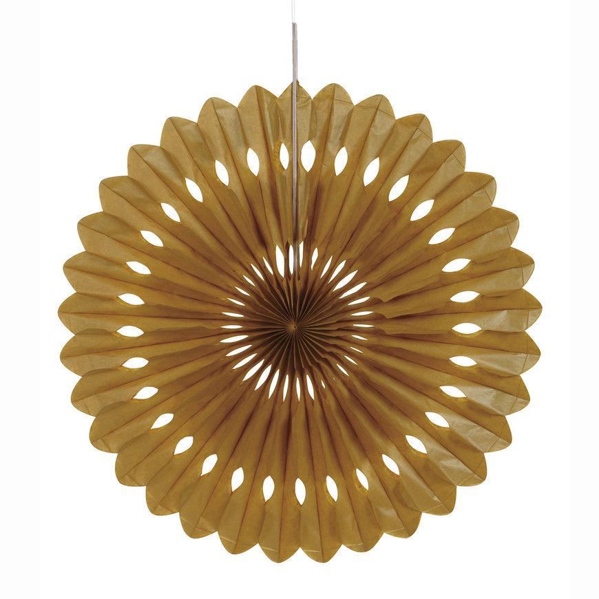 Gold Decorative Fan 40cm - Party Savers