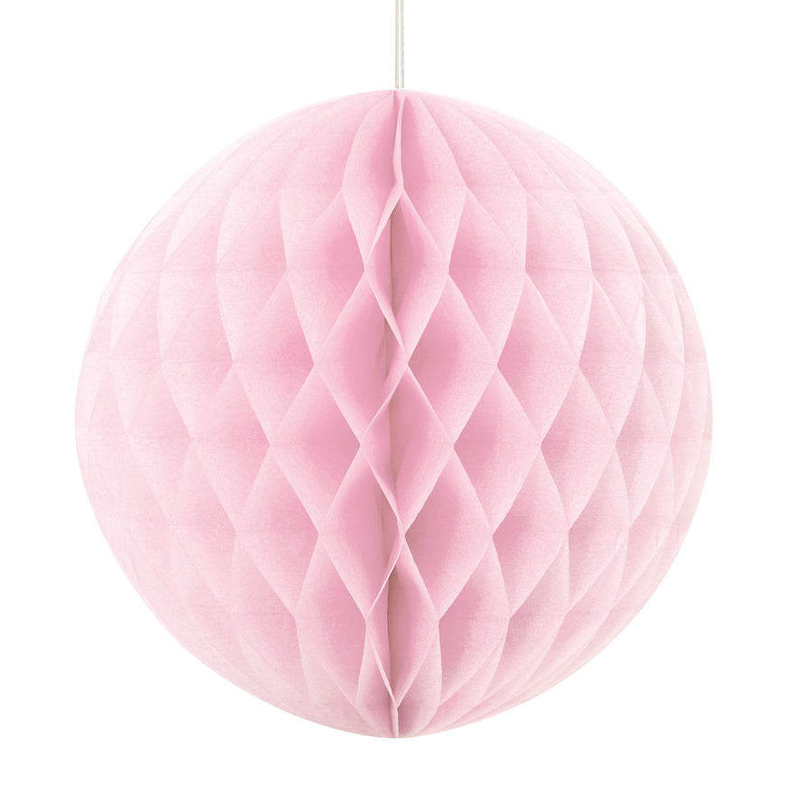 Pastel Pink Honeycomb Ball 20cm - Party Savers