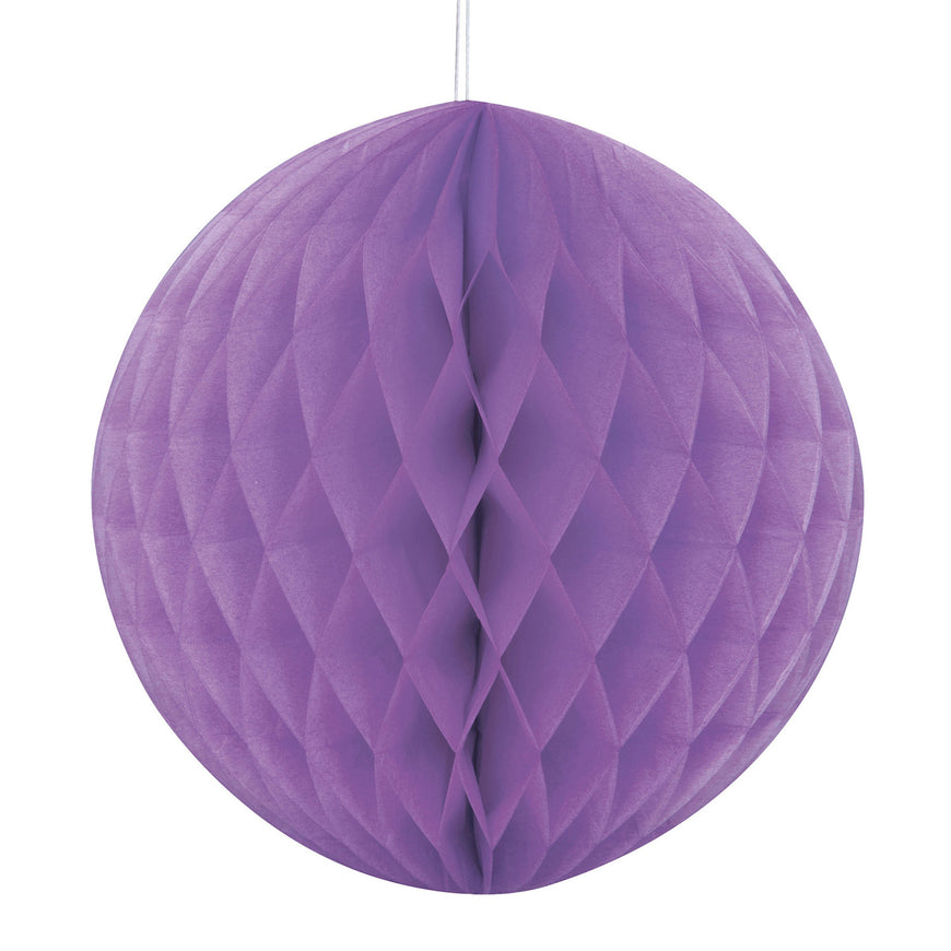 Purple Honeycomb Ball 20cm - Party Savers