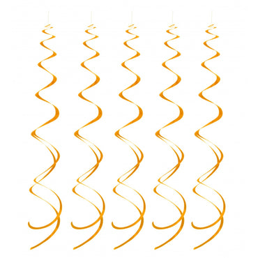 Orange Hanging Swirls 8pk - Party Savers
