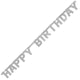Siver Happy Birthday Jointed Banner Deluxe 1.21m - Party Savers