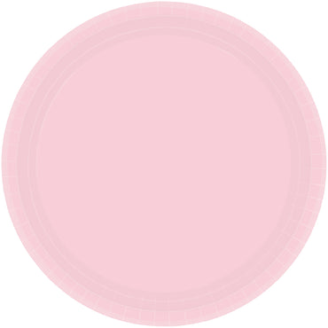Blush Pink Round Paper Plates 17cm 20pk - Party Savers