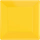 Yellow Sunshine Square Paper Plates 17cm 20pk - Party Savers