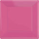 Bright Pink Square Paper Plates 17cm 20pk - Party Savers