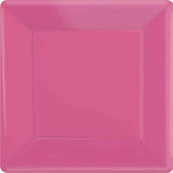 New Pink Square Paper Plates 17cm 20pk - Party Savers
