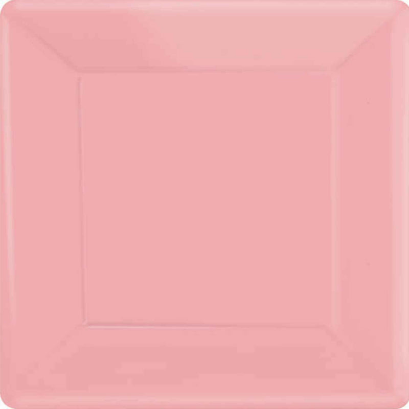 Bright Pink Square Paper Plates 17cm 20pk - Party Savers