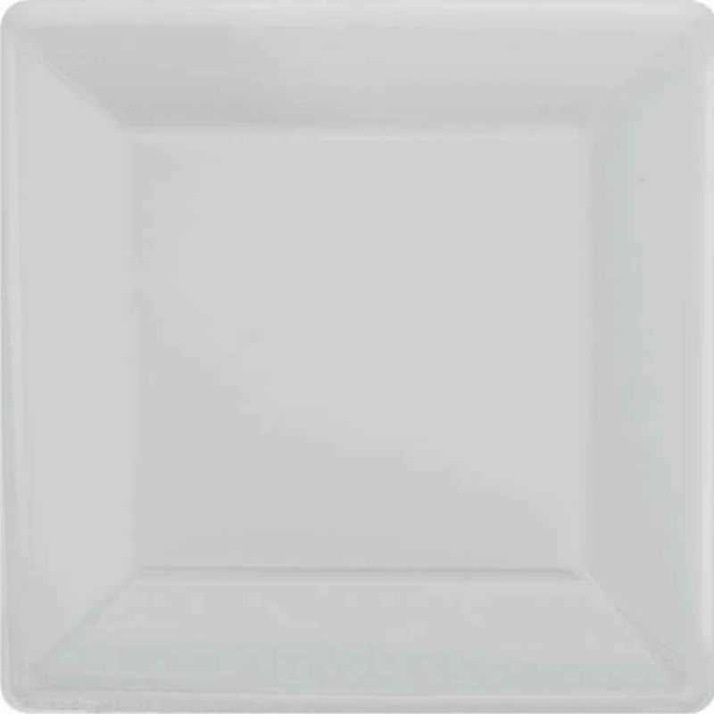 Black Square Paper Plates 17cm 20pk - Party Savers
