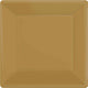 Gold Square Paper Plates 17cm 20pk - Party Savers