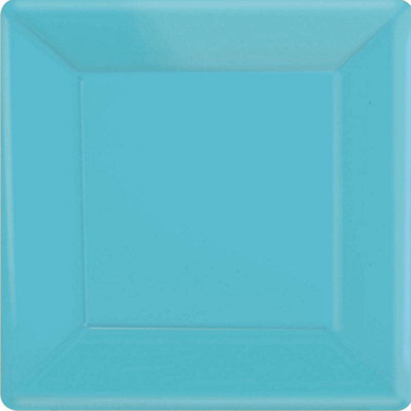 Bright Royal Blue Square Paper Plates 17cm 20pk - Party Savers